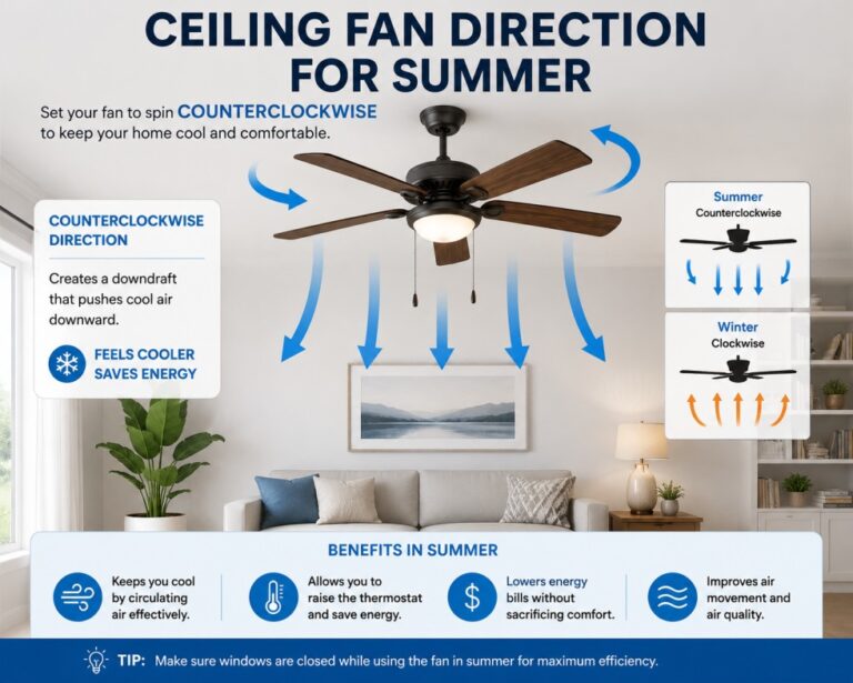 Ceiling Fan Direction for Summer